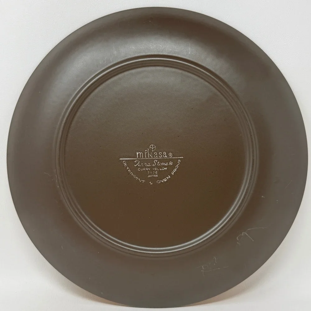 Mikasa TerraStone Curry Yellow Brown Chop Plate Sandwich 12